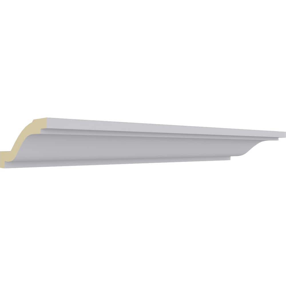 Ekena Millwork 5-3/8 in. x 2-1/8 in. x 94-1/2 in. Foster Smooth Crown Moulding
