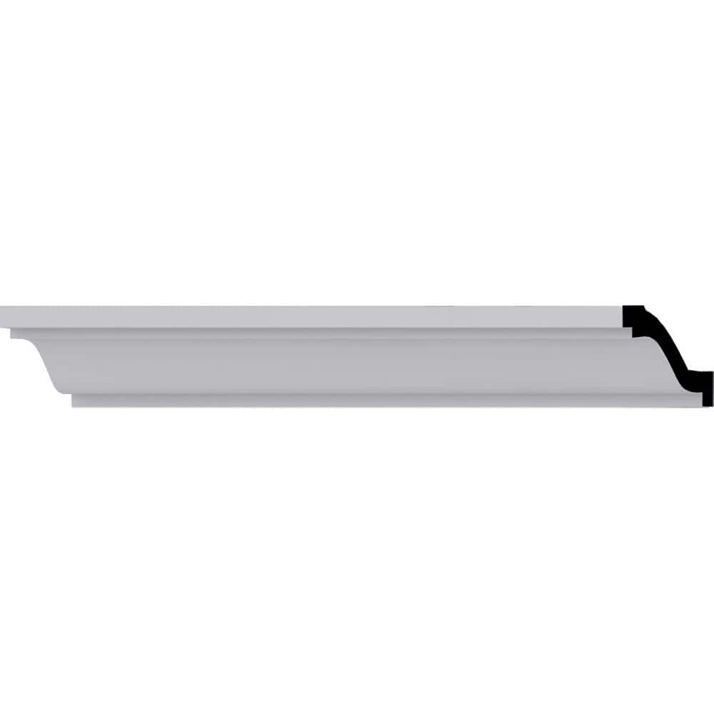 Ekena Millwork 5-3/8 in. x 2-1/8 in. x 94-1/2 in. Foster Smooth Crown Moulding