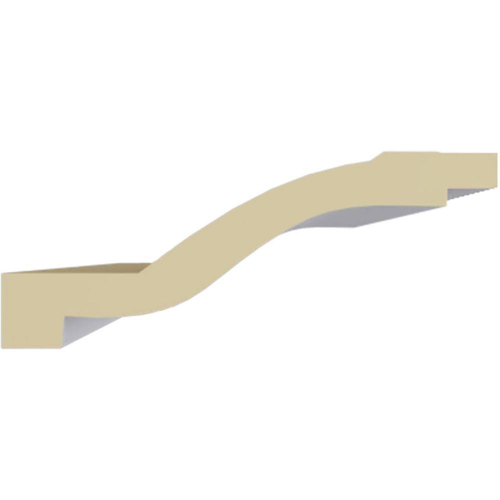 Ekena Millwork 5-3/8 in. x 2-1/8 in. x 94-1/2 in. Foster Smooth Crown Moulding
