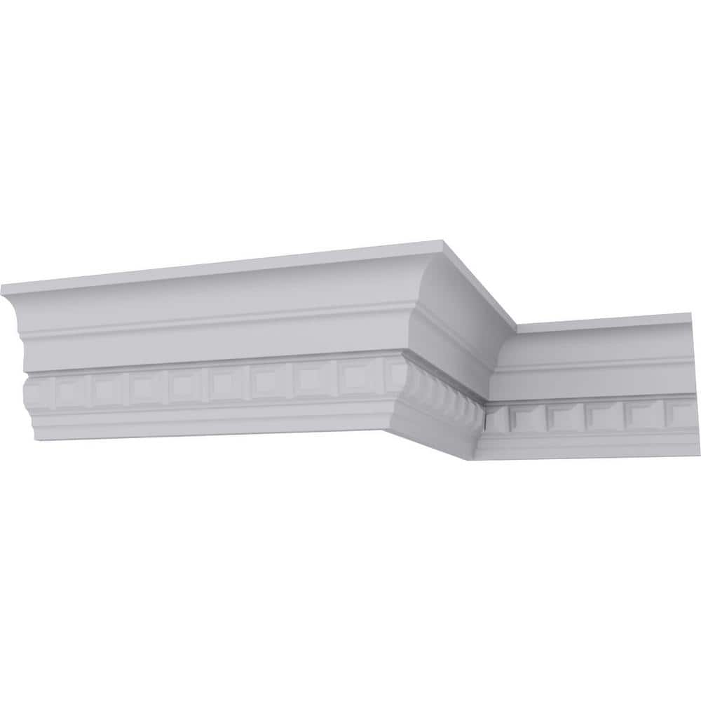 Ekena Millwork 1-7/8 in. x 3-1/2 in. x 94-1/2 in. Polyurethane Sequential Crown Moulding