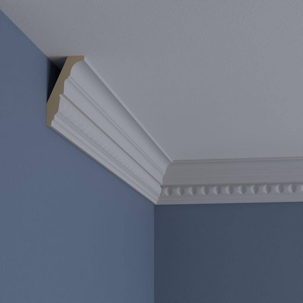 Ekena Millwork 1-7/8 in. x 3-1/2 in. x 94-1/2 in. Polyurethane Sequential Crown Moulding