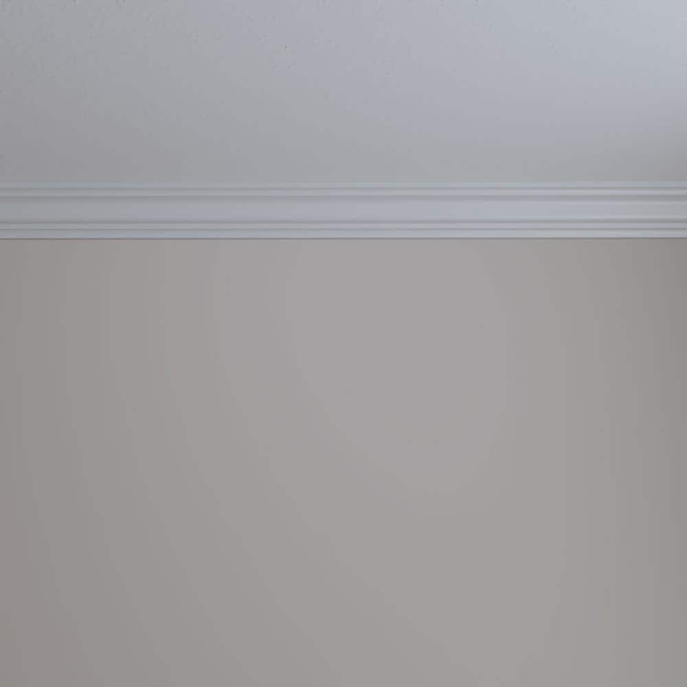 Ekena Millwork 2 in. x 3 in. x 94-1/2 in. Smooth Polyurethane Lisbon Traditional Crown Moulding