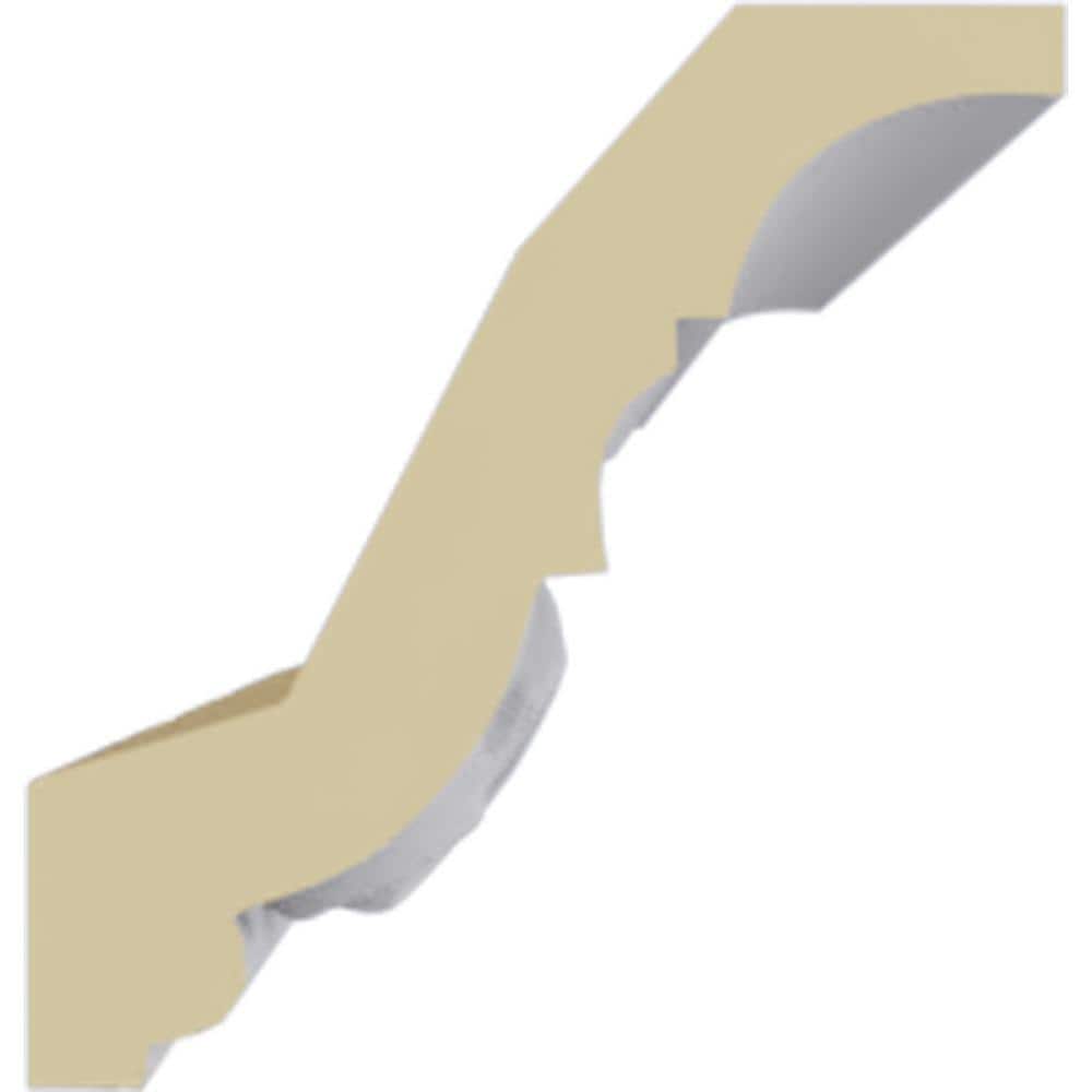 Ekena Millwork 2-3/4 in. x 2-7/8 in. x 94-1/2 in. Polyurethane Caputo Crown Moulding