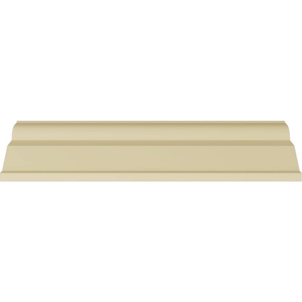 Ekena Millwork 3-3/8 in. x 3-1/2 in. x 94-1/2 in. Polyurethane Dauphine Crown Moulding