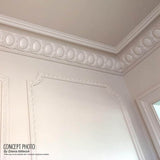 Ekena Millwork 3-5/8 in. x 3-5/8 in. x 94-1/2 in. Polyurethane Strasbourg Crown Moulding