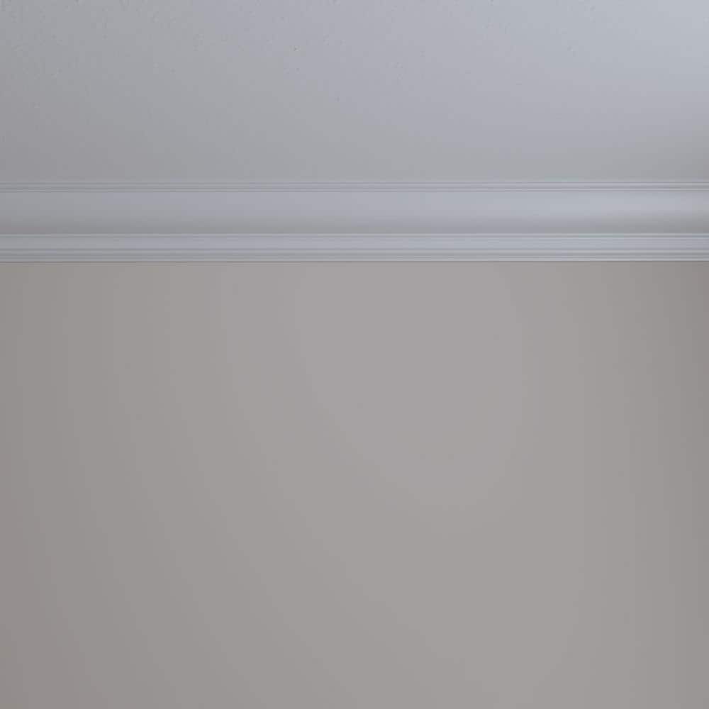 Ekena Millwork 6 in. H x 4-1/2 in. P x 7-5/8 in. F x 94-1/2 in. L Polyurethane Maria Traditional Smooth Crown Moulding (12-Pack)