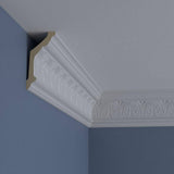 Ekena Millwork 2-1/2 in. x 5 in. x 94-1/2 in. Polyurethane Asa Acanthus Leaf Crown Moulding