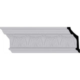 Ekena Millwork 2-1/2 in. x 5 in. x 94-1/2 in. Polyurethane Asa Acanthus Leaf Crown Moulding