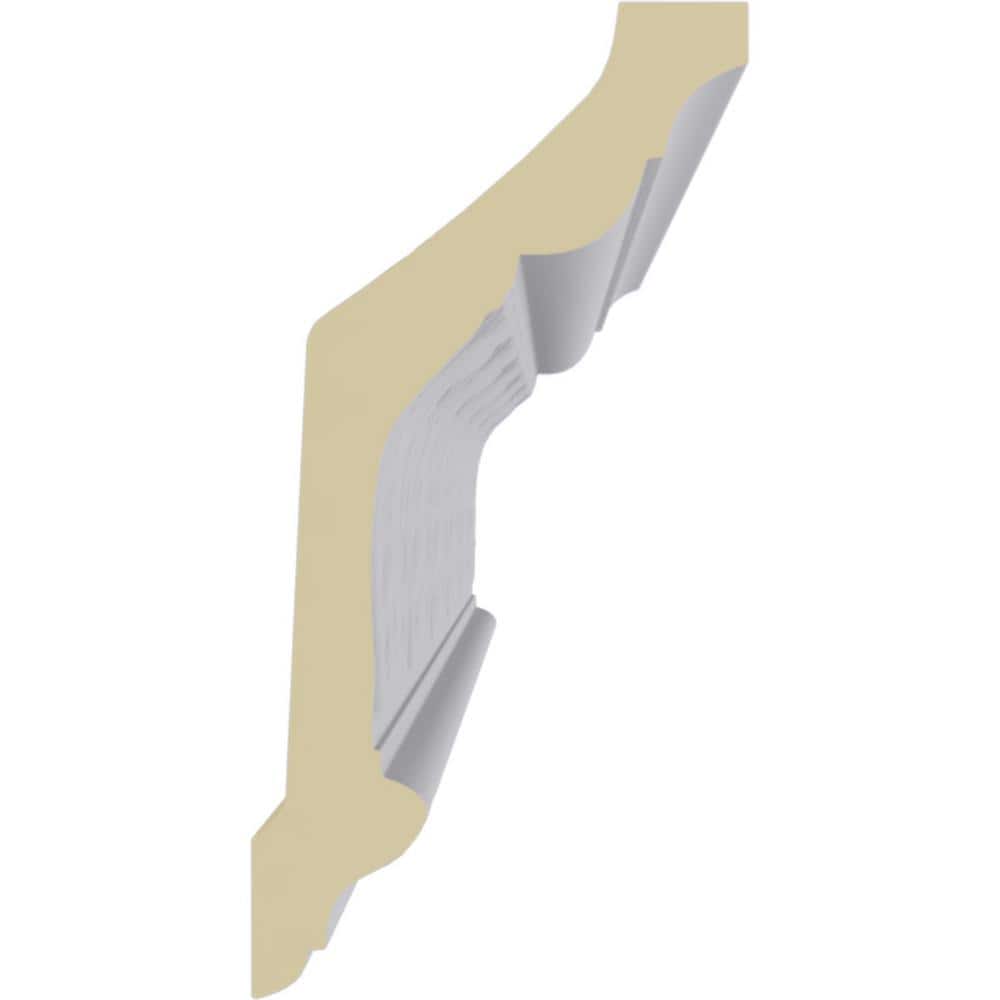 Ekena Millwork 2-1/2 in. x 5 in. x 94-1/2 in. Polyurethane Asa Acanthus Leaf Crown Moulding