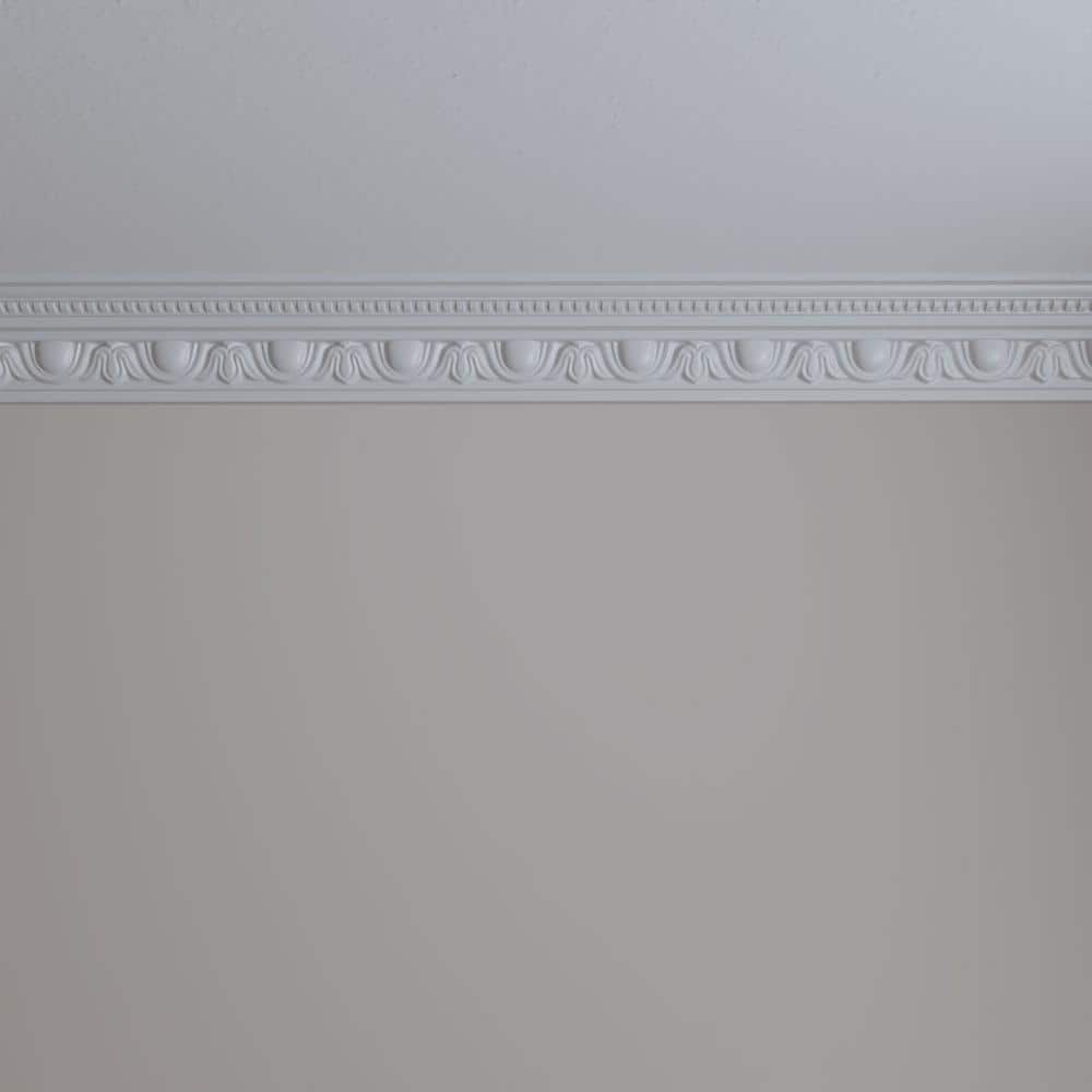 Ekena Millwork 2-3/8 in. x 4 in. x 94-1/2 in. Polyurethane Edinburgh Crown Moulding