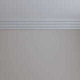Ekena Millwork 4-1/4 in. x 4-1/4 in. x 94-1/2 in. Polyurethane Eris Step Crown Moulding