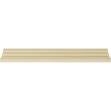 Ekena Millwork 4-1/4 in. x 4-1/4 in. x 94-1/2 in. Polyurethane Eris Step Crown Moulding