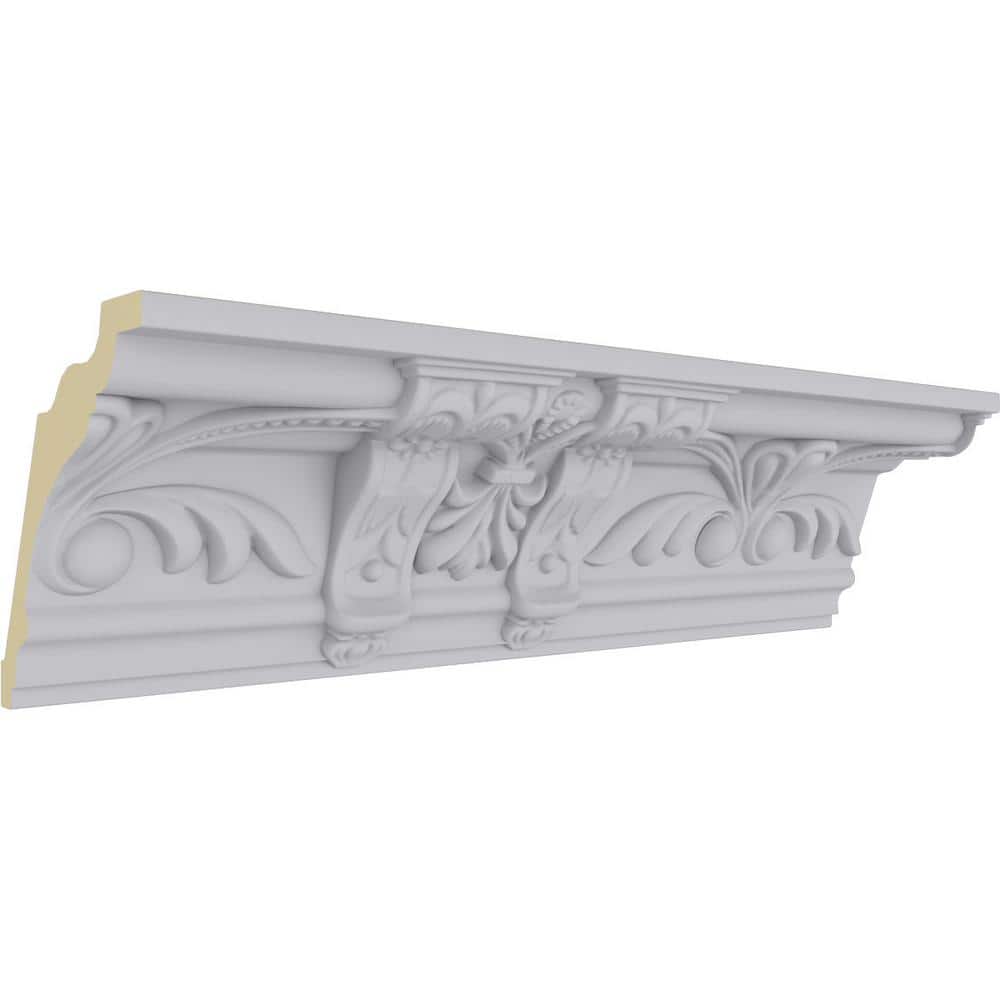 Ekena Millwork 4-1/4 in. x 4-7/8 in. x 94-1/2 in. Polyurethane Jonee Crown Moulding