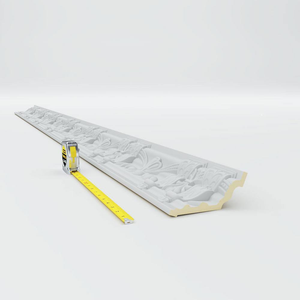 Ekena Millwork 4-1/4 in. x 4-7/8 in. x 94-1/2 in. Polyurethane Jonee Crown Moulding