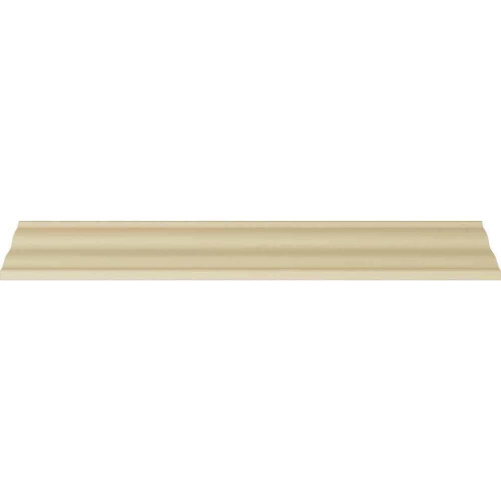 Ekena Millwork 4-3/8 in. x 4-3/8 in. x 94-1/2 in. Polyurethane Loera Crown Moulding