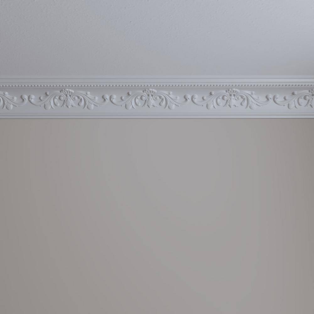 Ekena Millwork 4 in. x 4-3/8 in. x 94-1/2 in. Polyurethane Versailles Crown Moulding