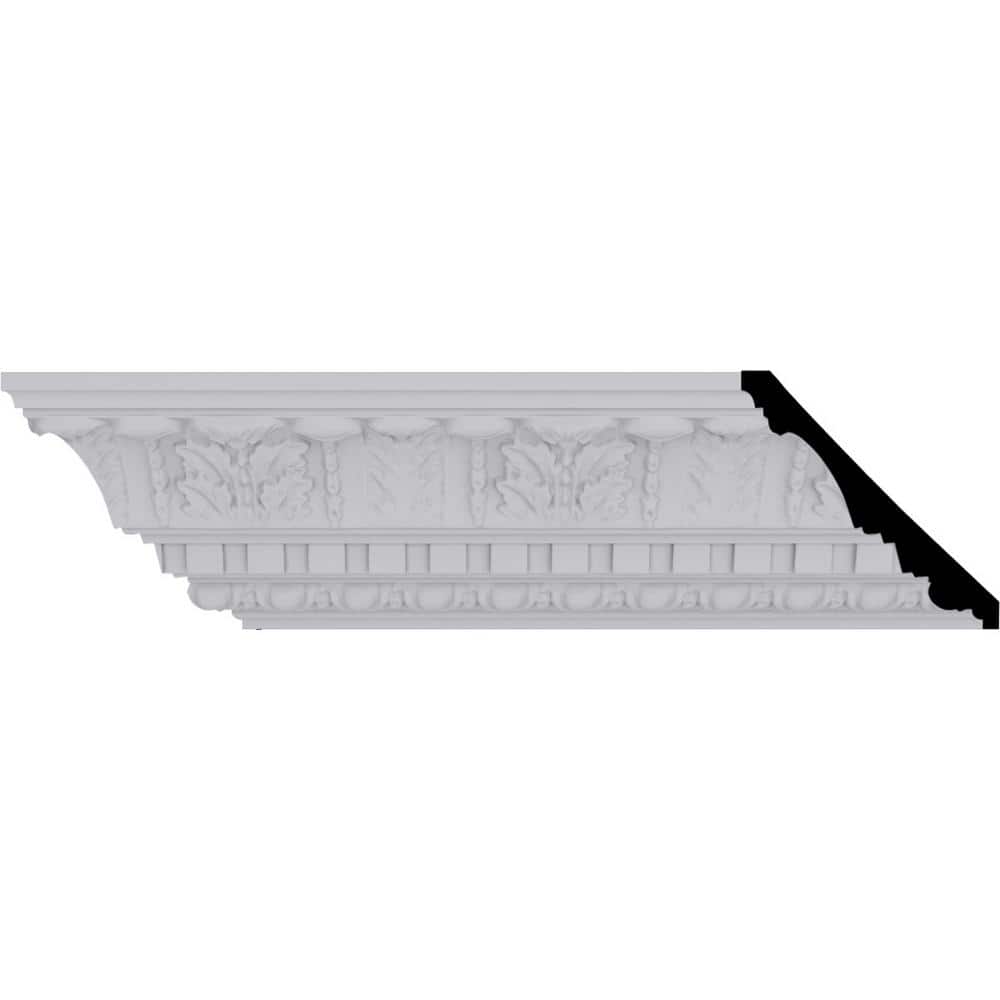 Ekena Millwork 4-3/4 in. x 4-3/4 in. x 94-1/2 in. Polyurethane Wakefield Crown Moulding