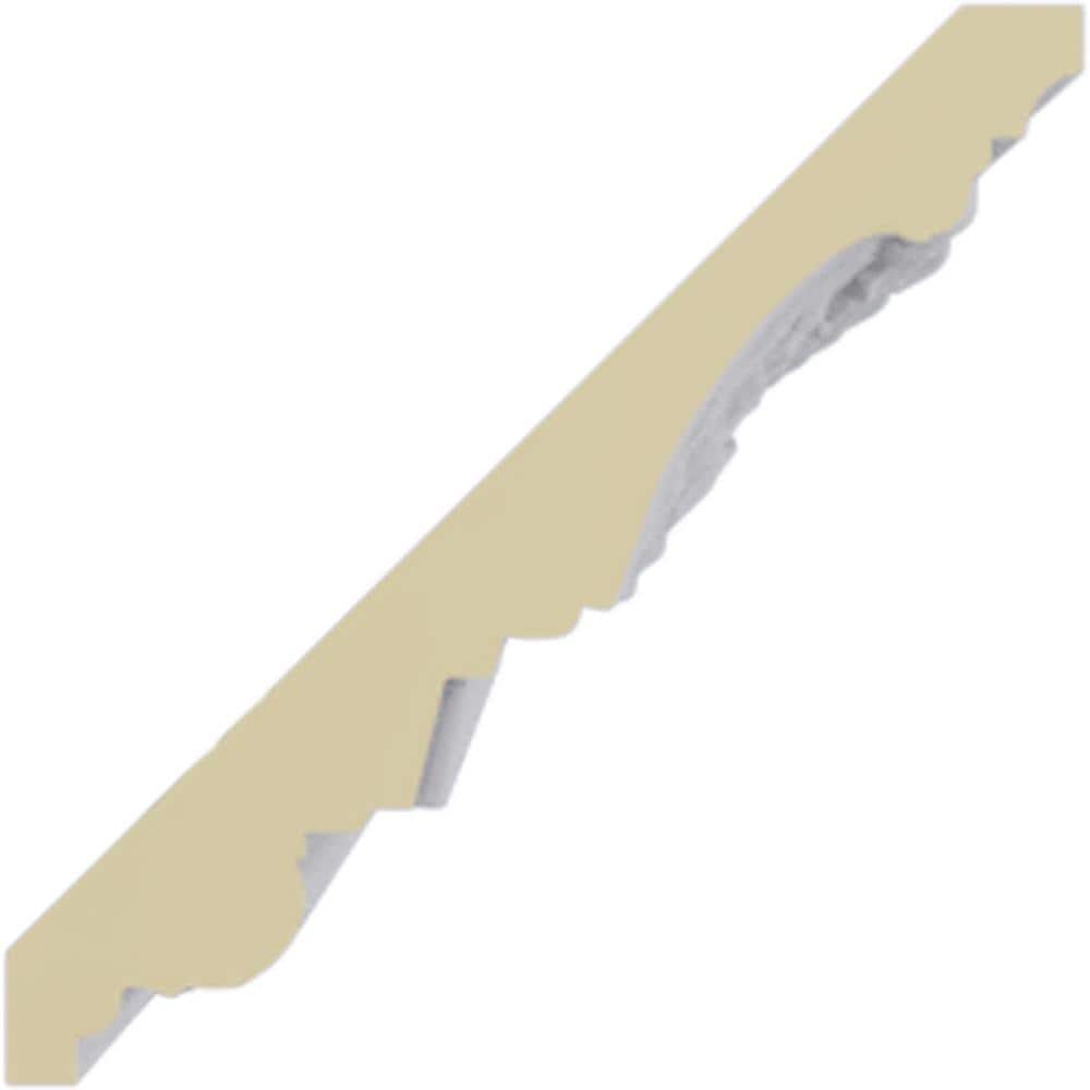 Ekena Millwork 4-3/4 in. x 4-3/4 in. x 94-1/2 in. Polyurethane Wakefield Crown Moulding