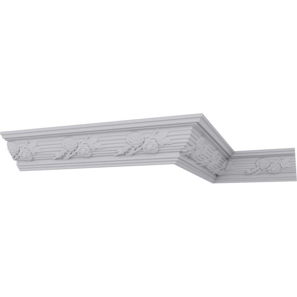 Ekena Millwork 4-1/4 in. x 4-1/4 in. x 94-1/2 in. Polyurethane Winston Crown Moulding