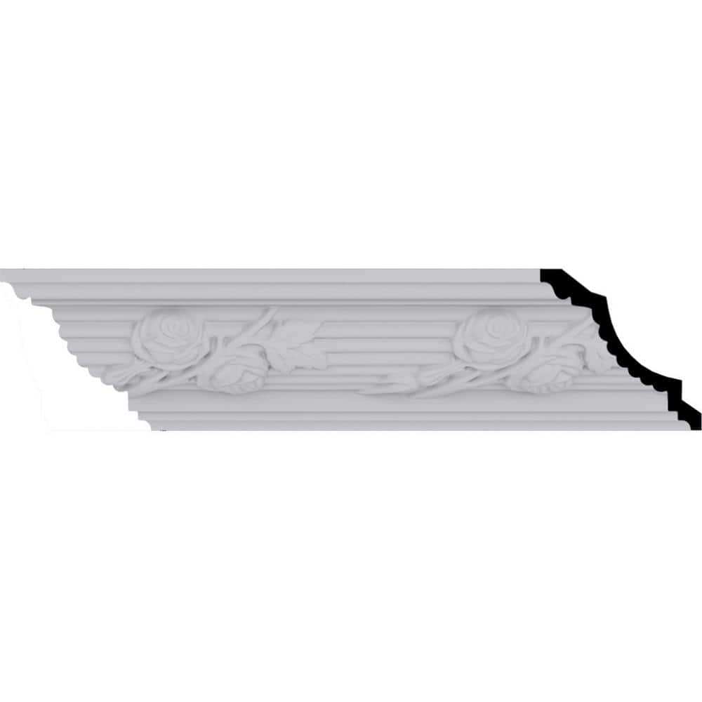 Ekena Millwork 4-1/4 in. x 4-1/4 in. x 94-1/2 in. Polyurethane Winston Crown Moulding