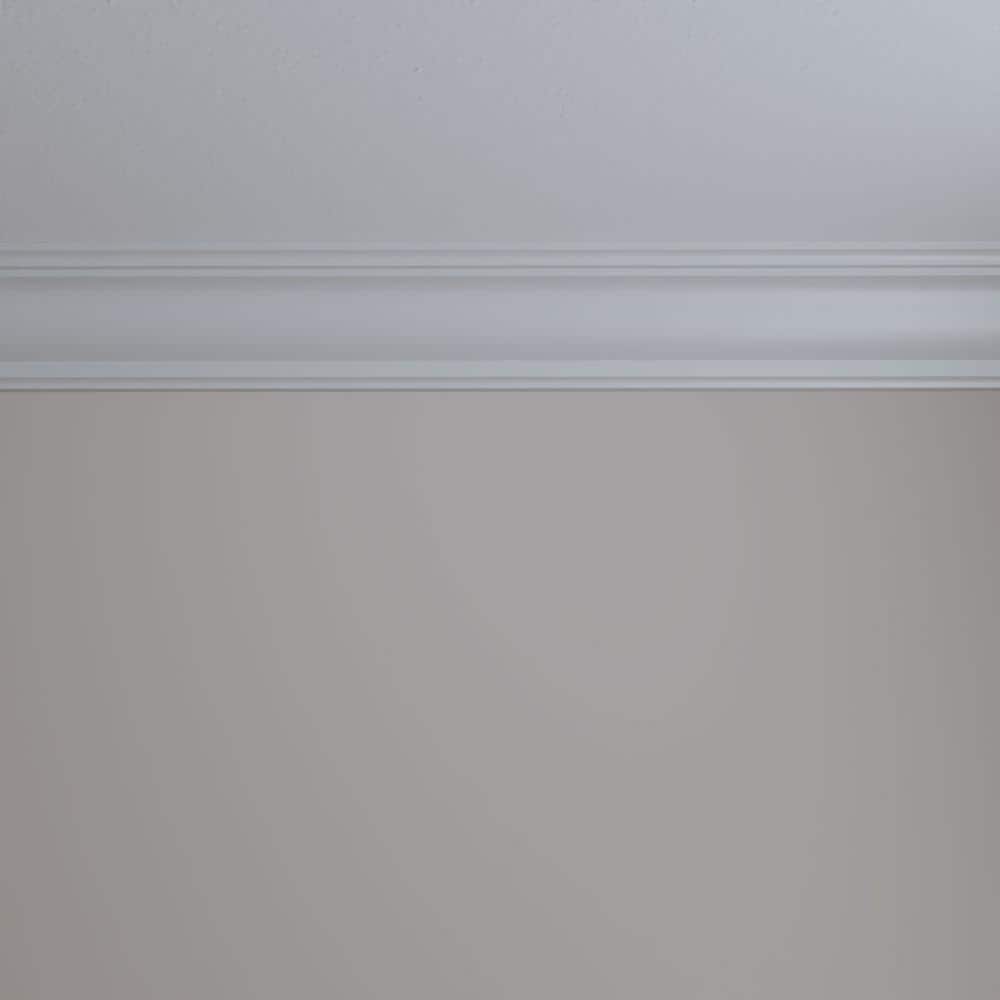 Ekena Millwork 5 in. x 4 in. x 94-1/2 in. x 6-3/8 in. Polyurethane Edwards Smooth Crown Moulding