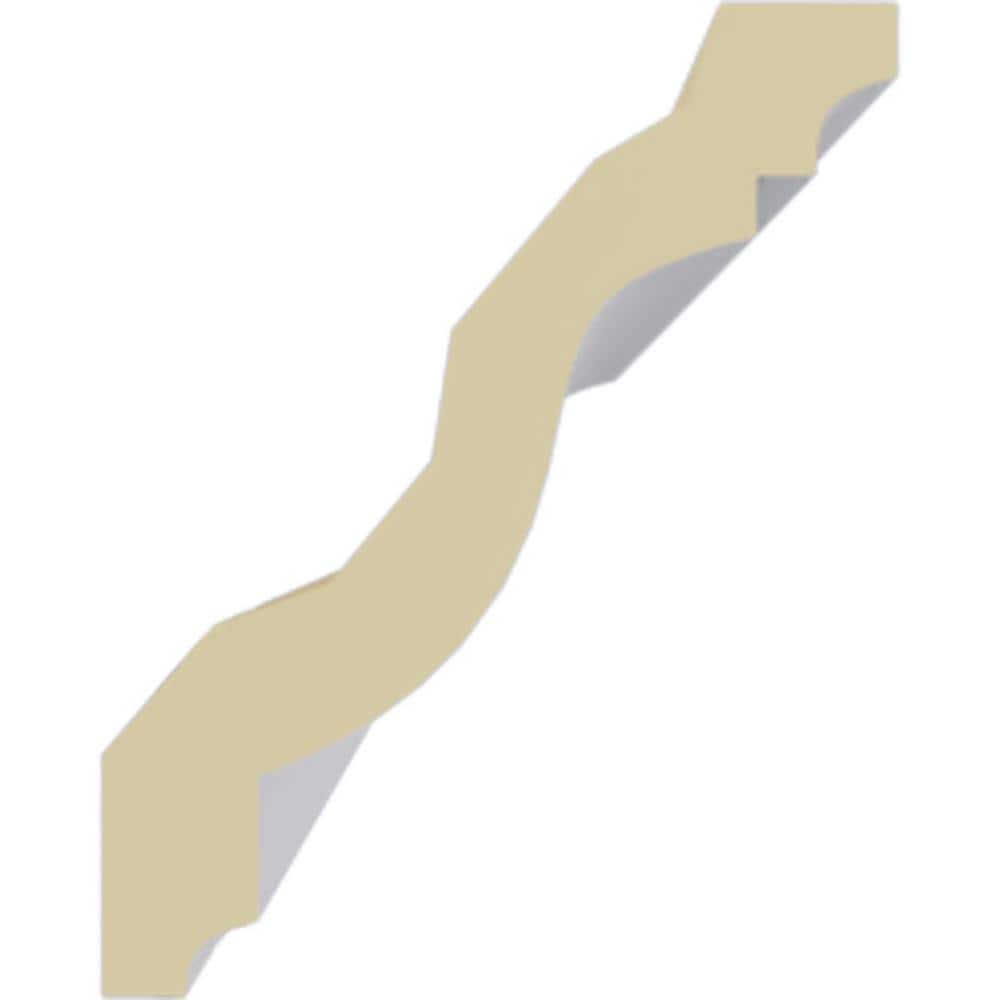 Ekena Millwork 5 in. x 4 in. x 94-1/2 in. x 6-3/8 in. Polyurethane Edwards Smooth Crown Moulding