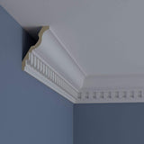 Ekena Millwork 2-7/8 in. x 4-5/8 in. x 94-1/2 in. Polyurethane Dentil Crown Moulding