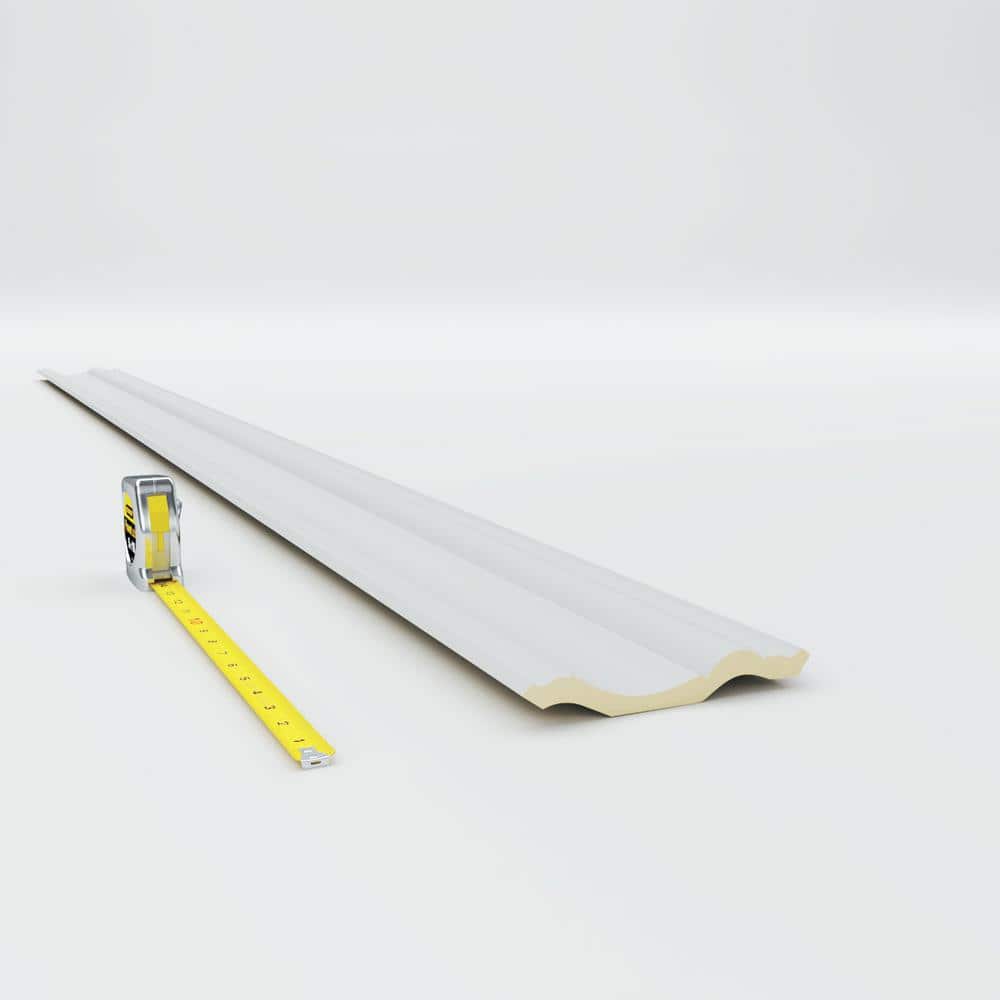 Ekena Millwork 3-7/8 in. x 5-1/2 in. x 94-1/2 in. Polyurethane Traditional Smooth Crown Moulding
