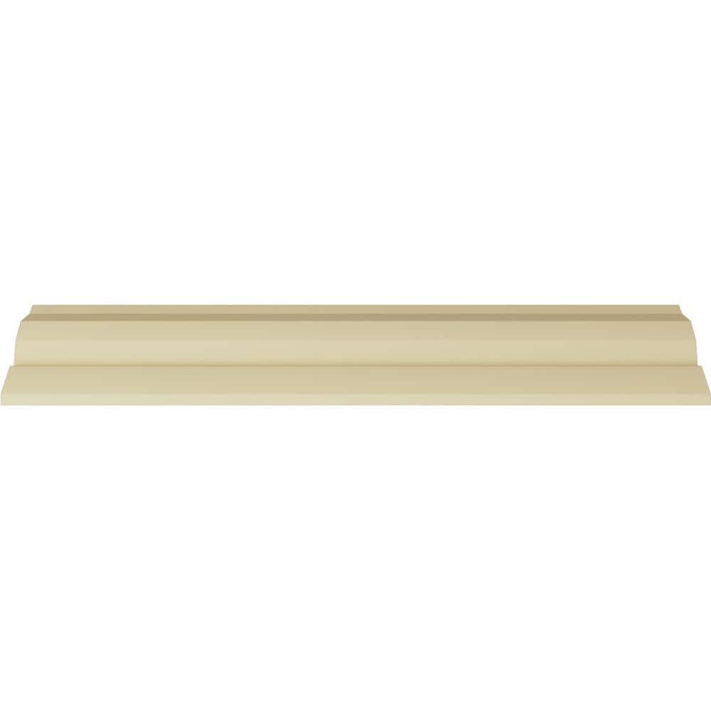 Ekena Millwork 5-1/4 in. x 5-1/4 in. x 94-1/2 in. Polyurethane Attica Acanthus Leaf Crown Moulding