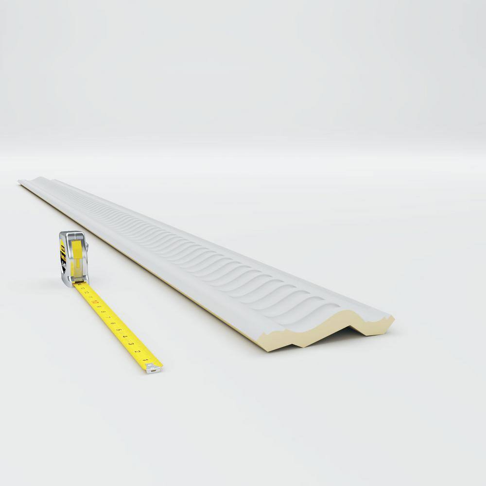 Ekena Millwork 4-3/4 in. x 4-3/4 in. x 94-1/2 in. Polyurethane Linus Crown Moulding