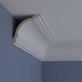 Ekena Millwork 5-1/4 in. x 5-3/8 in. x 94-1/2 in. Polyurethane Diane Crown Moulding