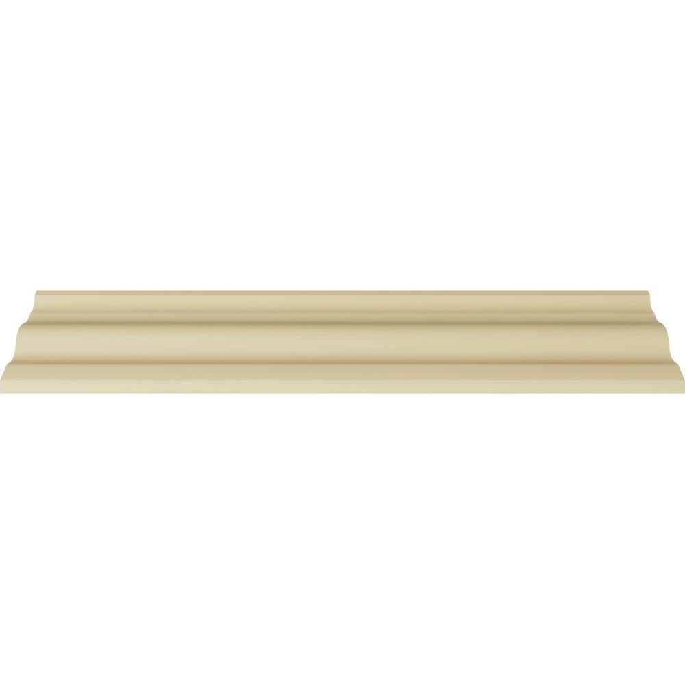 Ekena Millwork 6-3/8 in. x 5-5/8 in. x 94-1/2 in. Polyurethane Versailles Smooth Crown Moulding