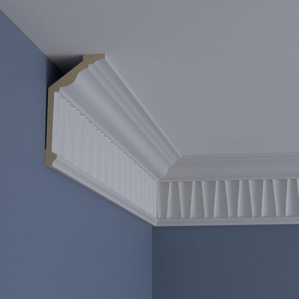 Ekena Millwork 3 in. x 5-5/8 in. x 94-1/2 in. Polyurethane Naomi Crown Moulding