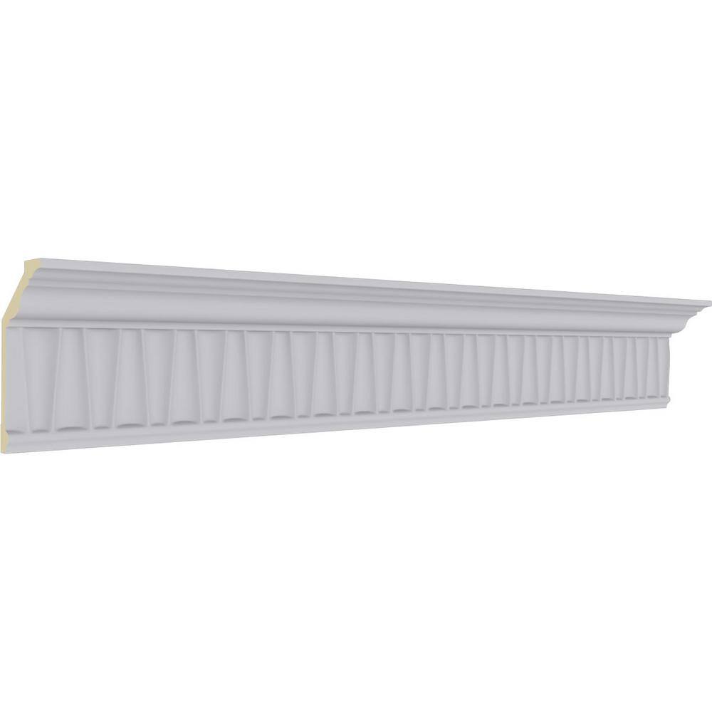 Ekena Millwork 3 in. x 5-5/8 in. x 94-1/2 in. Polyurethane Naomi Crown Moulding
