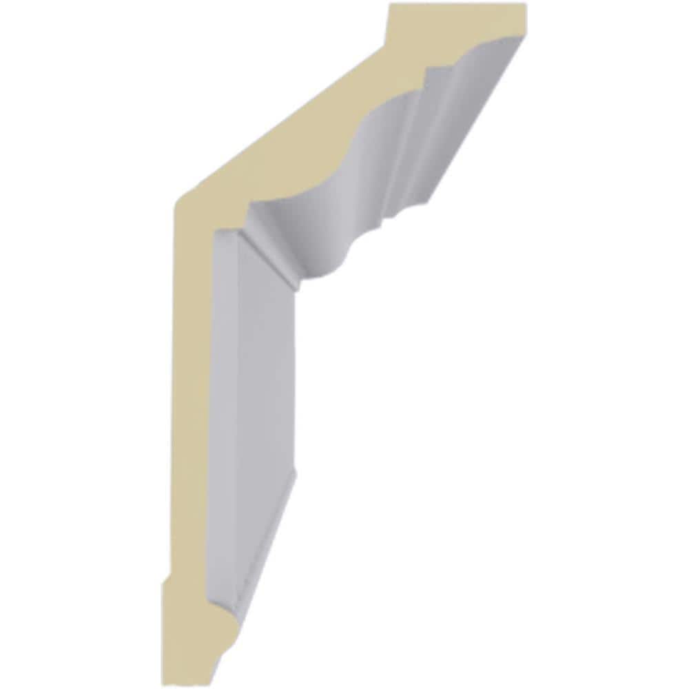 Ekena Millwork 3 in. x 5-5/8 in. x 94-1/2 in. Polyurethane Naomi Crown Moulding
