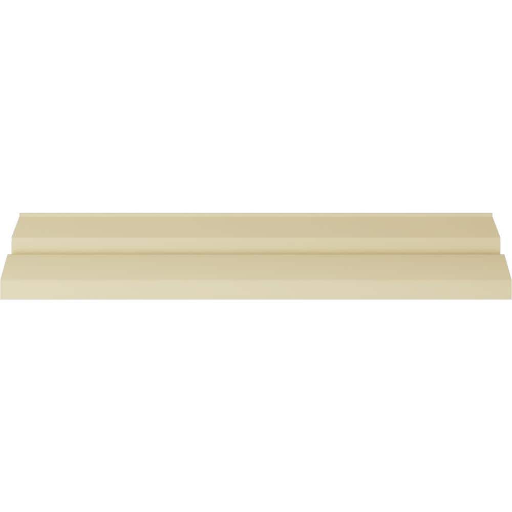 Ekena Millwork 4-3/4 in. x 6-1/4 in. x 94-1/2 in. Polyurethane Alexa Smooth Crown Moulding