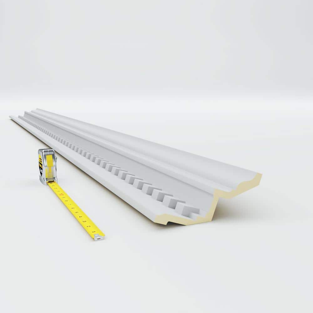 Ekena Millwork 4-3/4 in. x 6-3/4 in. x 94-1/2 in. Polyurethane Dentil Crown Moulding