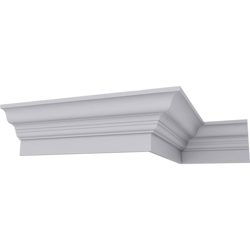 Ekena Millwork 5-1/2 in. x 94-1/2 in. x 6-7/8 in. Polyurethane Crown Fascia Moulding
