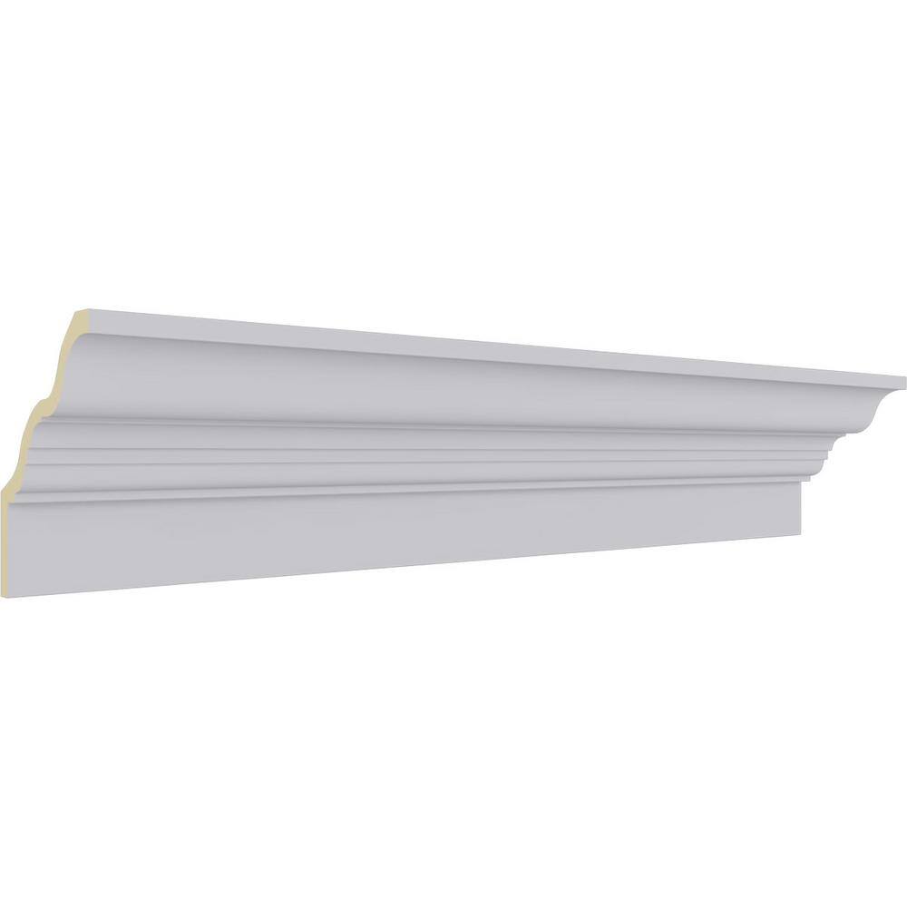 Ekena Millwork 5-1/2 in. x 94-1/2 in. x 6-7/8 in. Polyurethane Crown Fascia Moulding