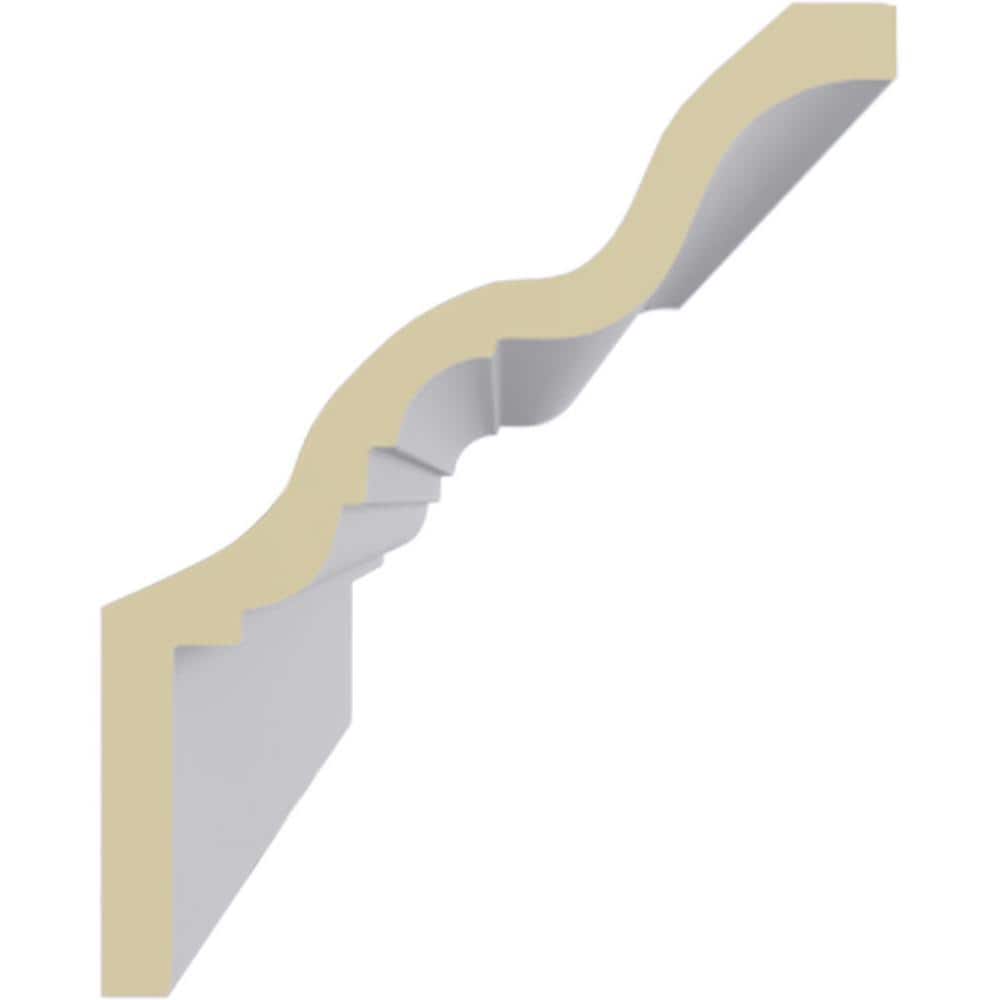 Ekena Millwork 5-1/2 in. x 94-1/2 in. x 6-7/8 in. Polyurethane Crown Fascia Moulding