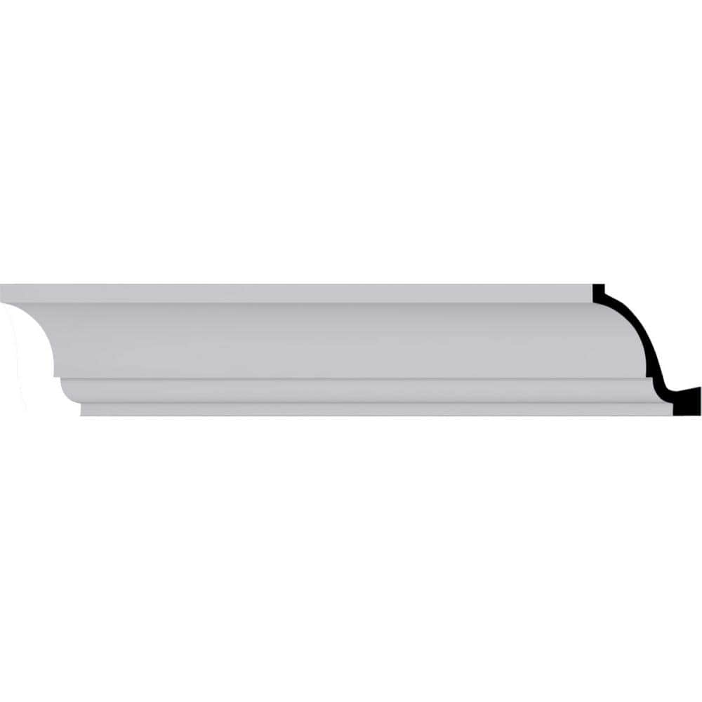 Ekena Millwork 4-5/8 in. x 5-5/8 in. x 94-1/2 in. Polyurethane Marseille Crown Moulding