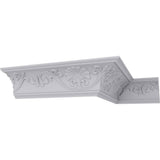 Ekena Millwork 6-1/4 in. x 6-3/8 in. x 94-1/2 in. Polyurethane Cornelia Crown Moulding