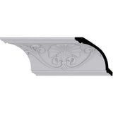 Ekena Millwork 6-1/4 in. x 6-3/8 in. x 94-1/2 in. Polyurethane Cornelia Crown Moulding