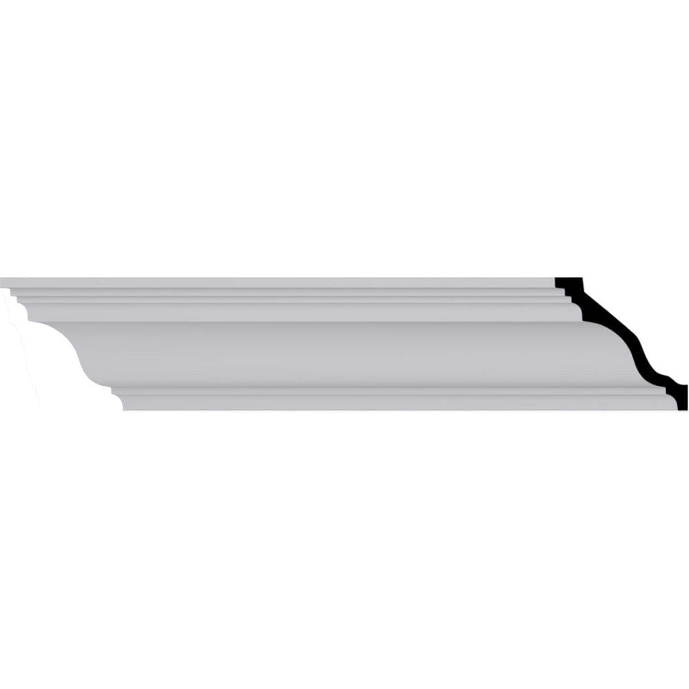 Ekena Millwork 5-7/8 in. x 5-7/8 in. x 94-1/2 in. Polyurethane Edwards Crown Moulding