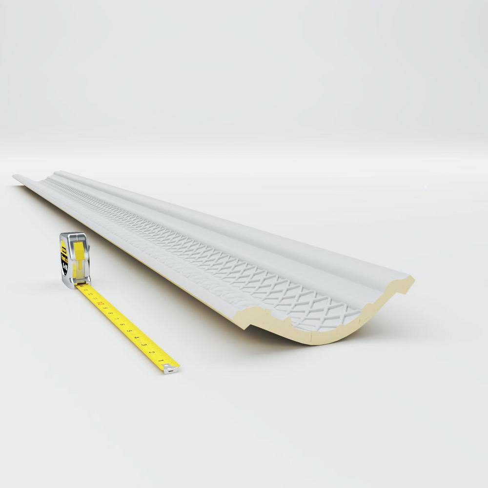 Ekena Millwork 6-3/8 in. x 6 in. x 94-1/2 in. Polyurethane Brighton Crown Moulding