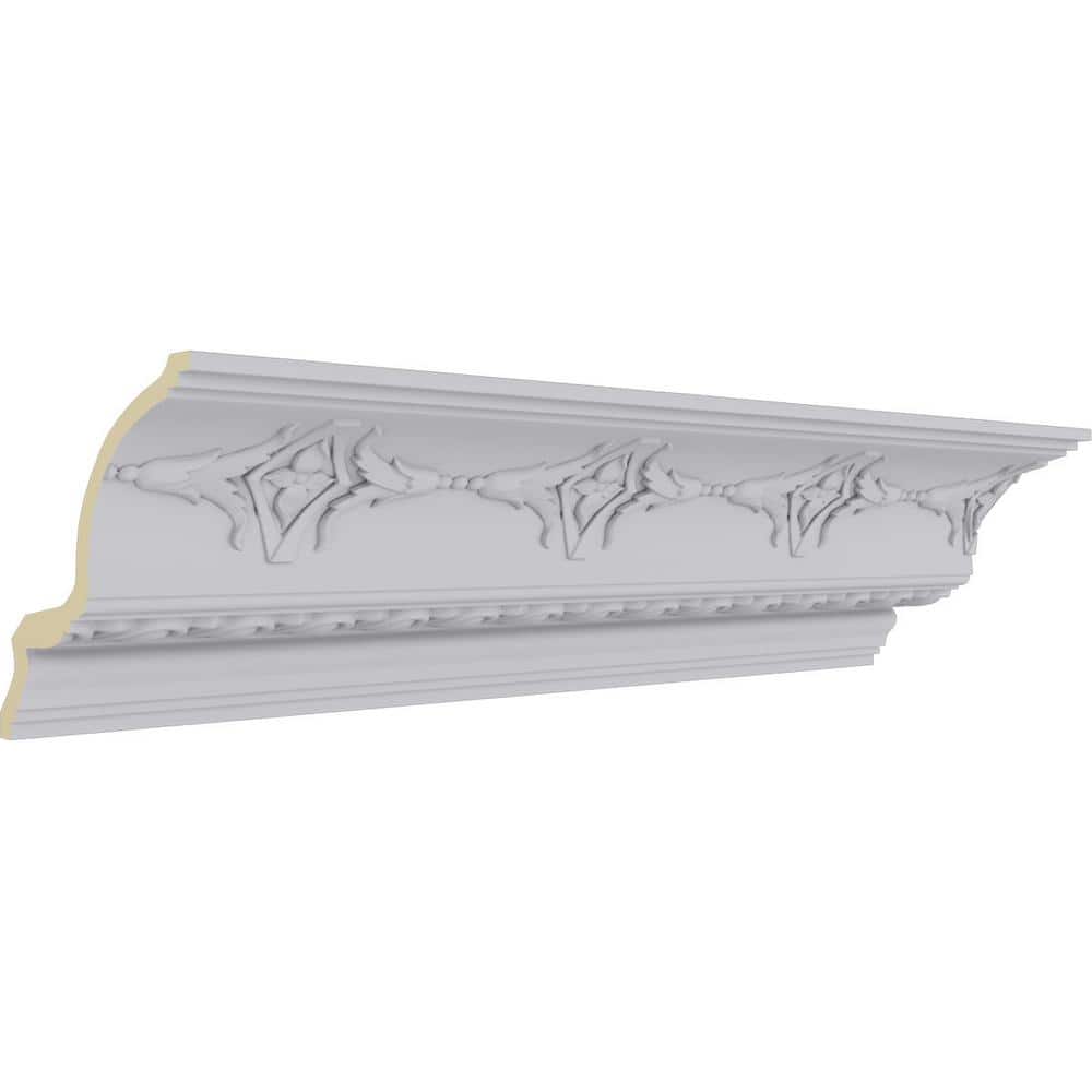 Ekena Millwork 7 in. x 6-1/4 in. x 94-1/2 in. Polyurethane Egg and Dart Crown Moulding