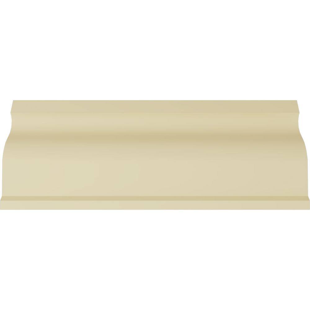 Ekena Millwork 3-3/4 in. x 9-1/8 in. x 94-1/4 in. Polyurethane Woodruff Crown Moulding