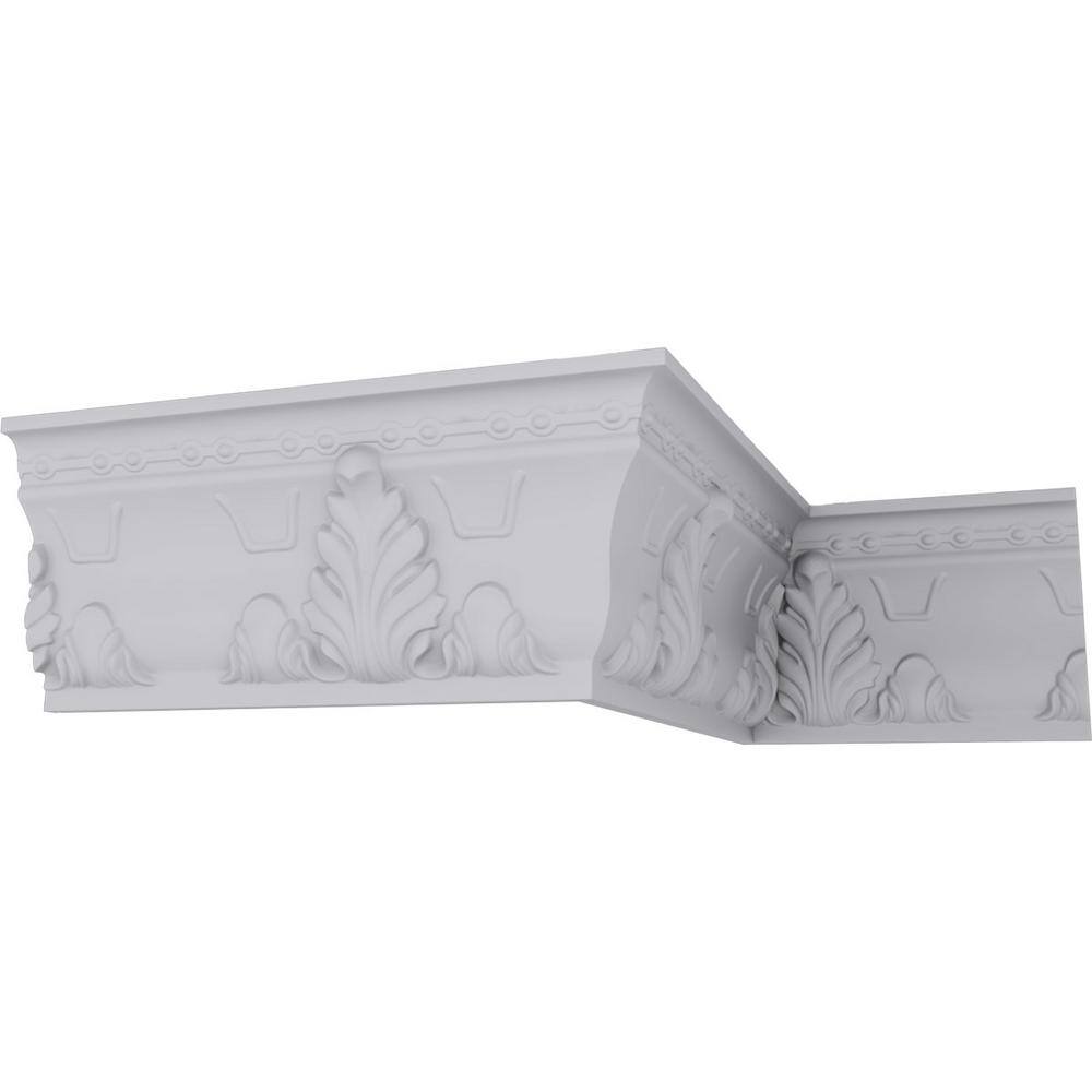 Ekena Millwork 3-3/4 in. x 9-1/4 in. x 94-1/2 in. Polyurethane Alexandria Crown Moulding