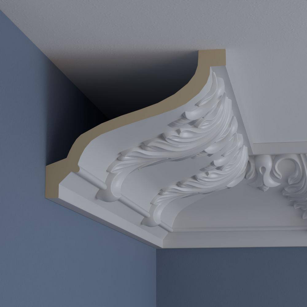 Ekena Millwork 7 in. x 8-3/4 in. x 94-1/2 in. Polyurethane Alexandria Crown Moulding