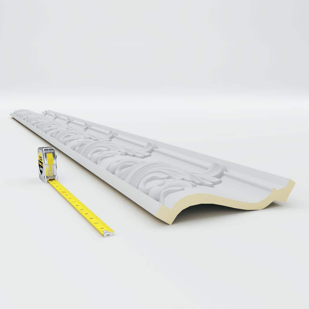 Ekena Millwork 7 in. x 8-3/4 in. x 94-1/2 in. Polyurethane Alexandria Crown Moulding